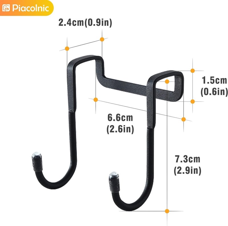Boniry 4 Pcs Stainless Steel Over-The-Door Hooks - Heavy Duty S-Shaped Hangers for Clothes and Cabinet Organization - No Drilling Needed - Image 2