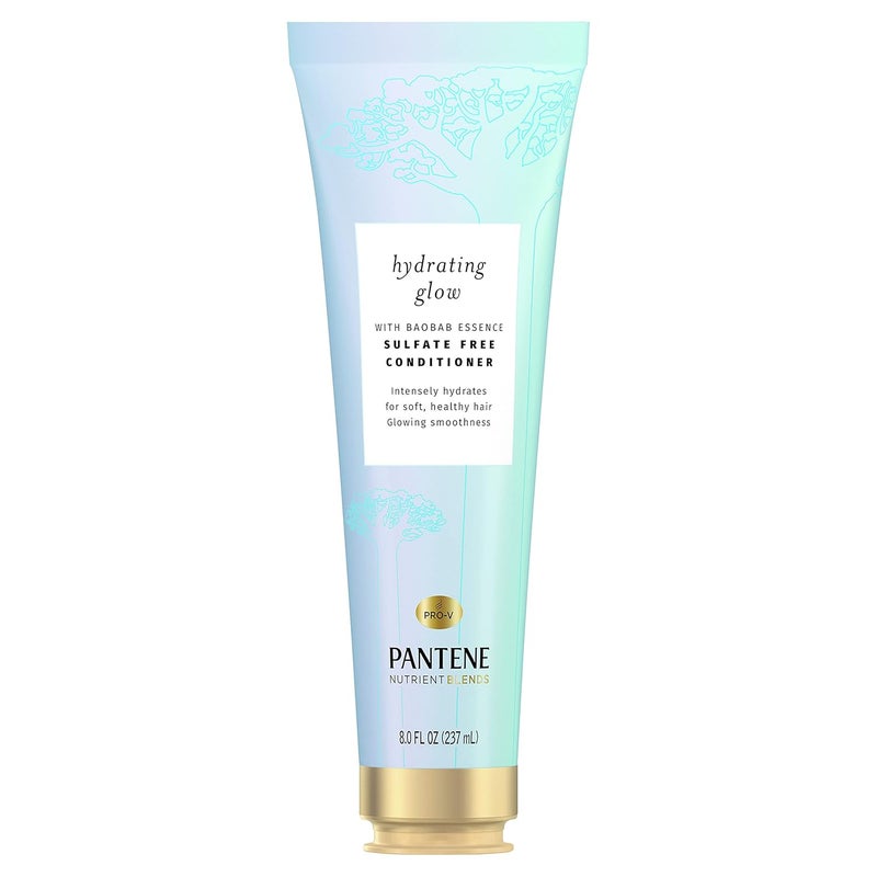 Pantene Sulfate Free Conditioner, Hydrates Dry Damaged Hair, Nutrient Blends with Baobab Essence, Safe for Color Treated Hair, 8.0 oz