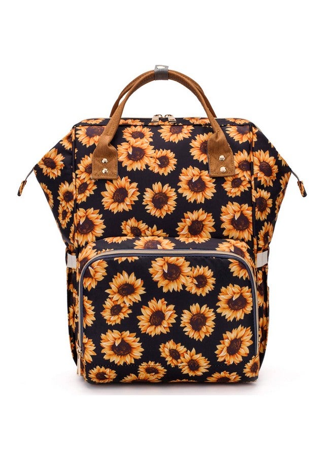 FEWOFJ Sunflower Diaper Bag Backpack, Womens Large Waterproof Maternity Baby Nappy Bags - Image 1