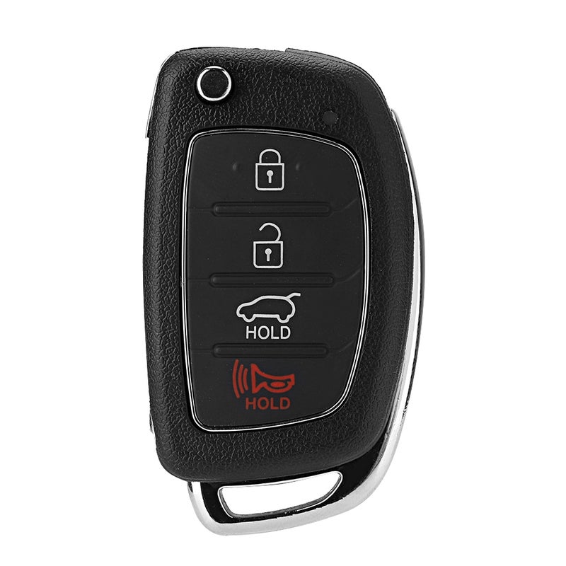 Flip 4 Button Remote Key Fob Case Shell Cover Fit For Hyundai Santa Fe (ix45) 2013-2014 - Image 3