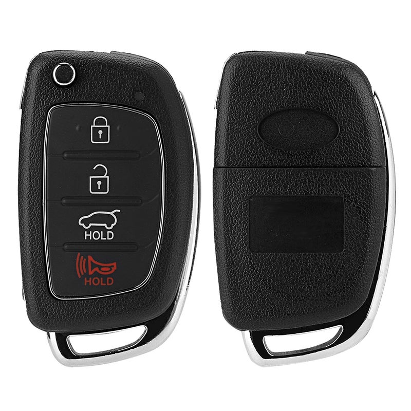 Flip 4 Button Remote Key Fob Case Shell Cover Fit For Hyundai Santa Fe (ix45) 2013-2014 - Image 5