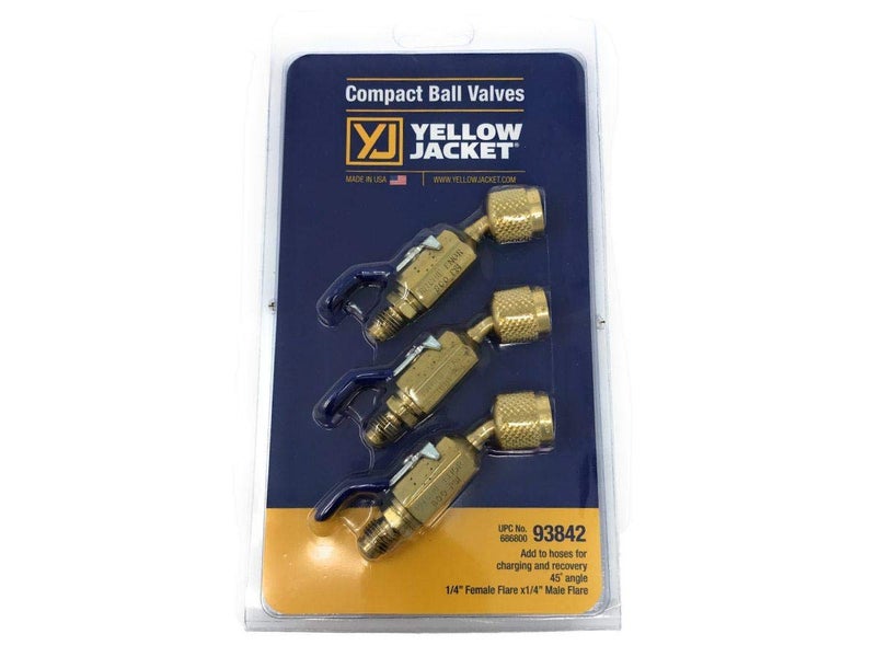 Yellow Jacket 93842, 45 Degree Compact Ball Valve (3 pcs) - Image 3