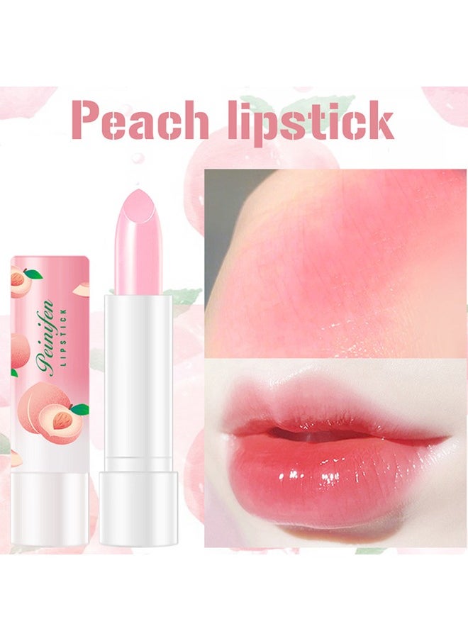 PEINIFEN - Peach Tinted Lipstick, PH Lip Color Changing Lipstick Balm For Women Girls, Mood Long Lasting Color Change Light Pink Lipstick Lip Tint Makeup Lip Plumper Gloss - Image 1