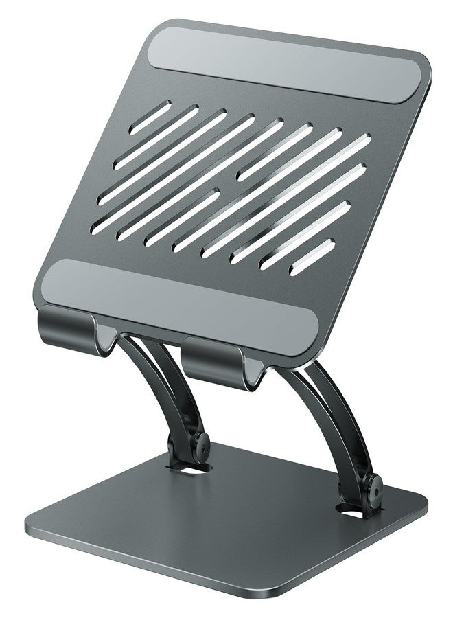 Tounee Tablet Holder Stand, Dual Rod Adjustable Aluminum Desktop Stand, Compatible with 4.7-16.5" iPads, Surface Tablets, Portable Monitors, Kindle & More (Gray) - Image 1