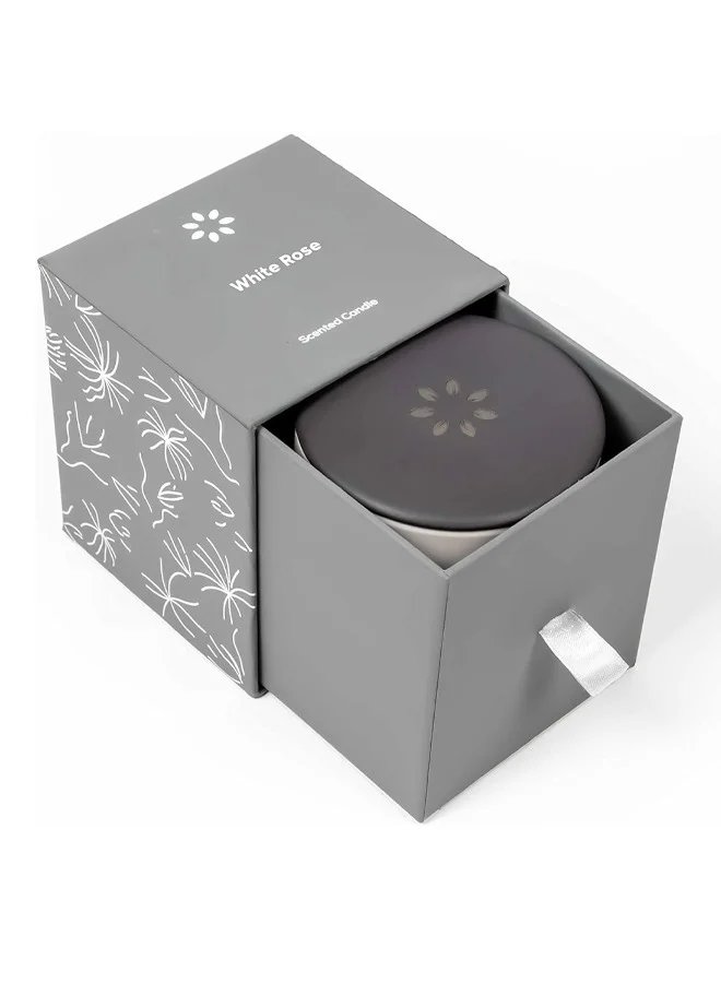 Dr Scent Scented Candle - Perfect for Creating a Cozy and Relaxing Atmosphere in any Room, Gift Set for all Festivals (White Rose)