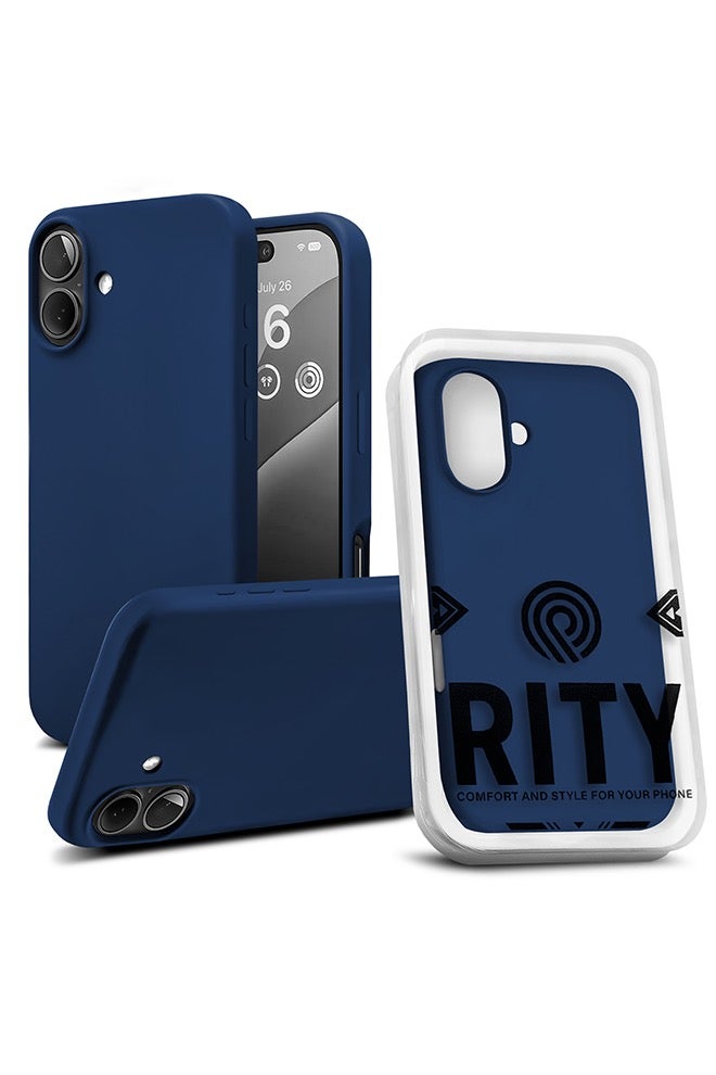 ريتي غطاء سيليكون لآيفون 16 بلس – تصميم أنيق بجودة فائقة، ملمس ناعم احترافي، مقاوم للصدمات، حماية كاملة مع بطانة فاخرة من الألياف الدقيقة - Image 1