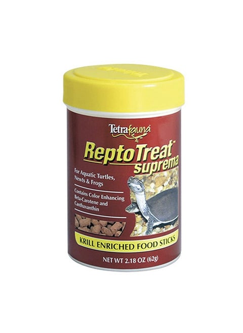 TetraFauna ReptoTreat Suprema 2.18 أونصة، مكمل غذائي للسلاحف المائية والسمندل والضفادع، عبوة واحدة