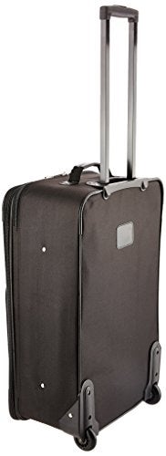 Rockland Fashion Softside 4 Piece Luggage Set, Expandable, (14" Tote/19"/24"/28"), Black Gray - Image 2