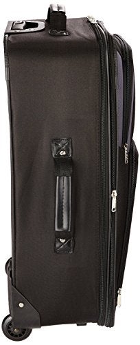 Rockland Fashion Softside 4 Piece Luggage Set, Expandable, (14" Tote/19"/24"/28"), Black Gray - Image 3