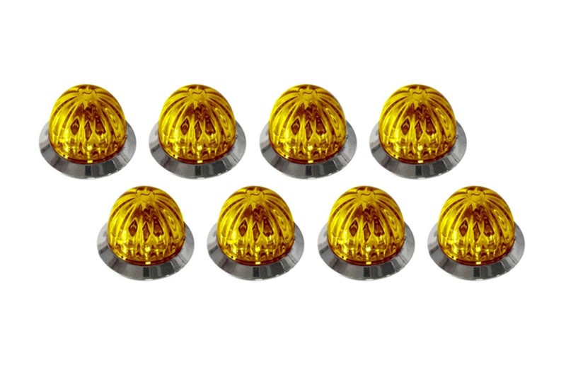 RoadWorks  AmberClear Mini Watermelon HERO Lights  8 Pack  HEROACWMMINI8
