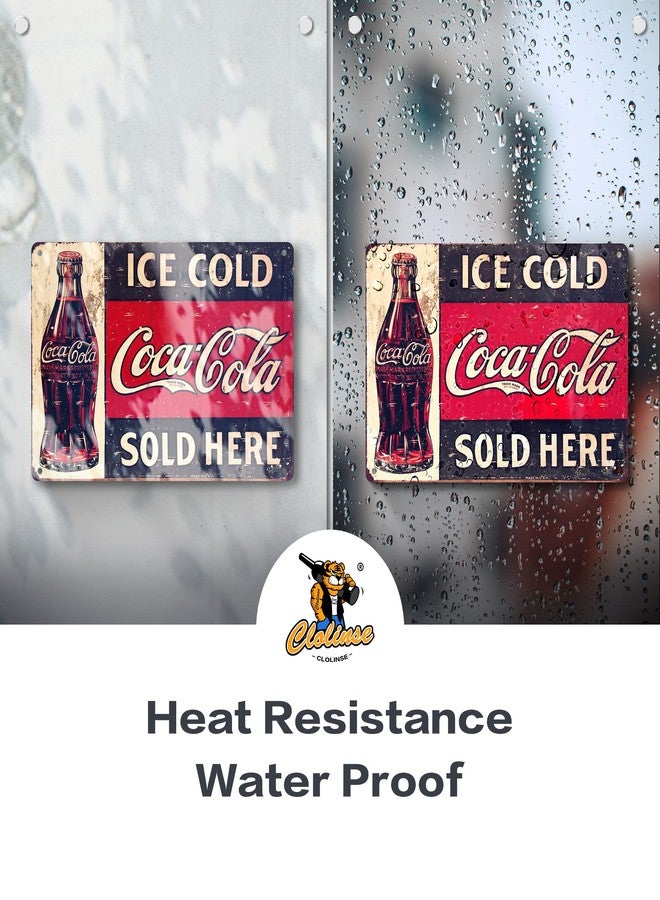 Clolinse Coca Cola Signs | Metal Retro Sign Vintage Bar Cool Things Shop Room Decor | Funny Man Cave Wall Tin Sign Stuff Poster For Home House Coffee Garage Kitchen 12x8 Inch - Image 3