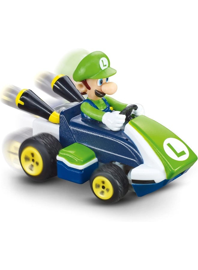 Carrera RC 2.4GHz Mario Kart Mini RC, Luigi (Paperbox) I Officially Licensed I 1:50 Scale Collectible I Ready to Run I For Ages 6+ - Image 4