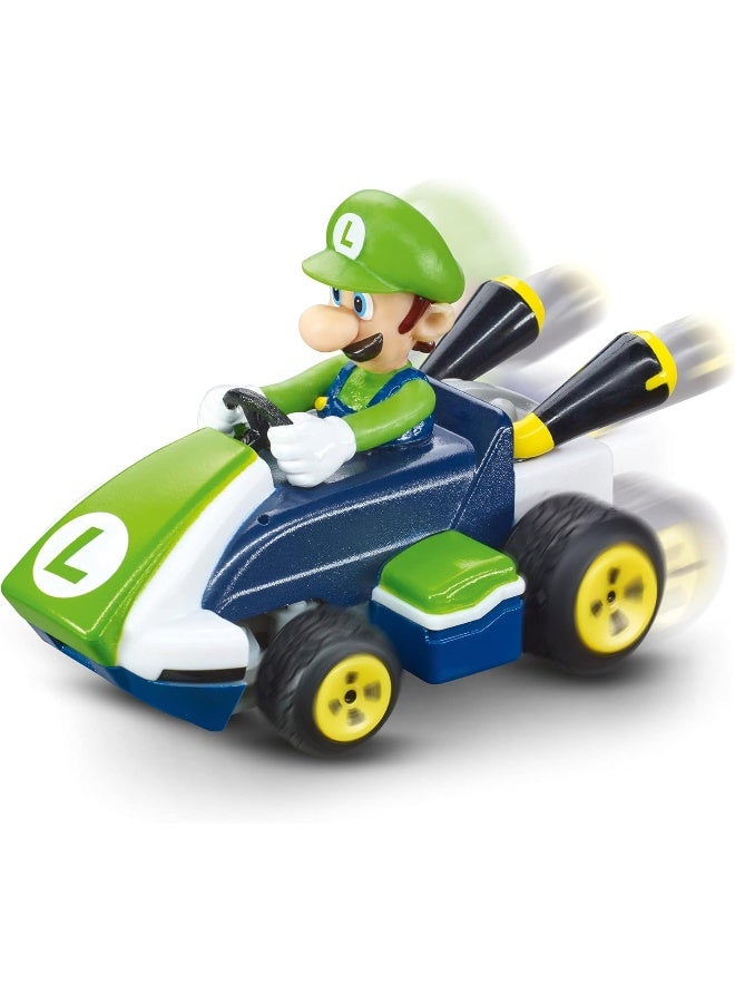 Carrera RC 2.4GHz Mario Kart Mini RC, Luigi (Paperbox) I Officially Licensed I 1:50 Scale Collectible I Ready to Run I For Ages 6+ - Image 3