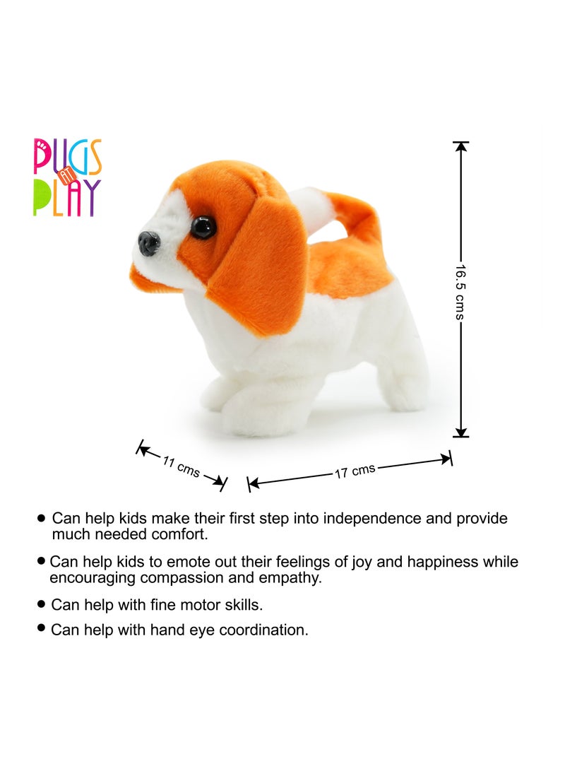 Pugs At Play Walking Dog - Buddy the Beagle 6.5-Inches, Battery Operated | Wagging Tail, Barking and Walking Dog | Electronic Pet | Toy Puppy | Soft Toy | Interactive Plush Toy | Gift for Kids - Image 5