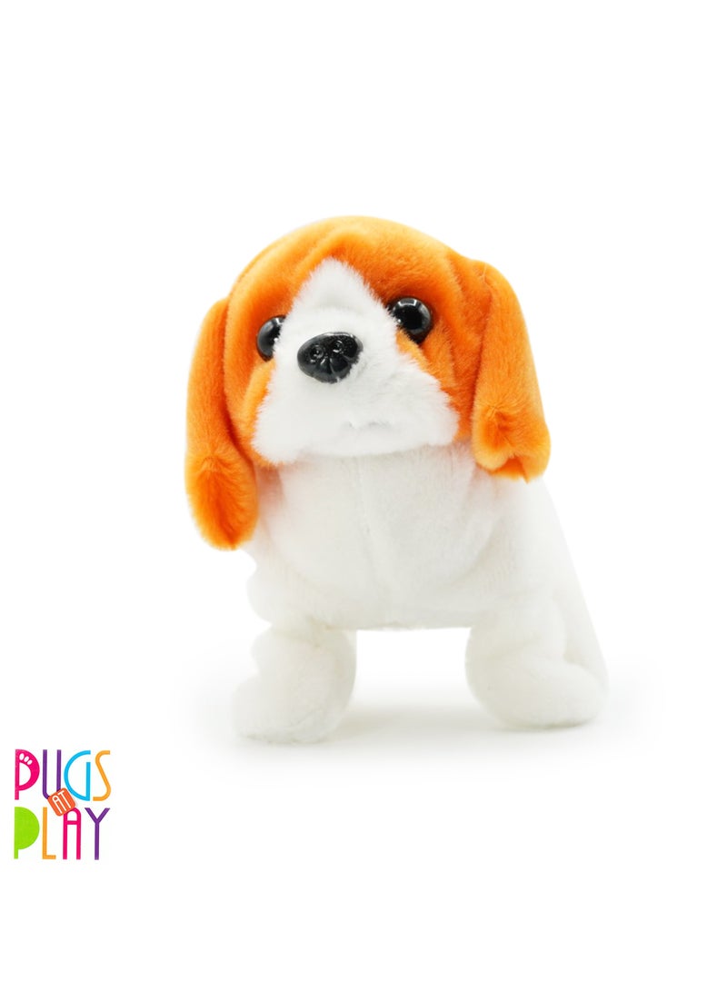Pugs At Play Walking Dog - Buddy the Beagle 6.5-Inches, Battery Operated | Wagging Tail, Barking and Walking Dog | Electronic Pet | Toy Puppy | Soft Toy | Interactive Plush Toy | Gift for Kids - Image 2