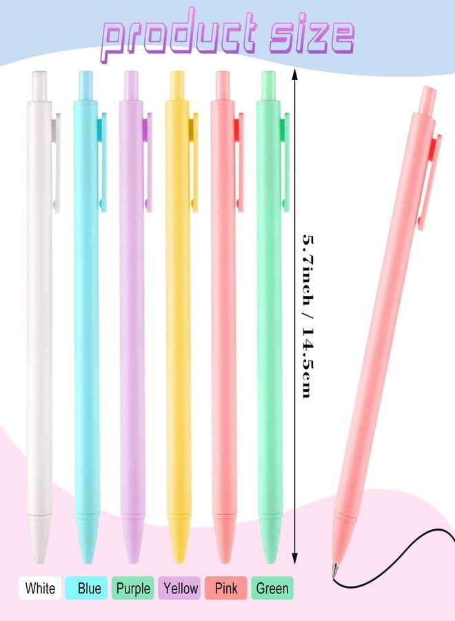 Yexiya 150 Pcs Retractable Gel Ink Pens Bulk Cute Pastel Gel Ink 0.5mm Fine Point Macaron Style Writing Cute Black Pens for Smooth Writing Journaling Taking Notes School Office Home - Image 2