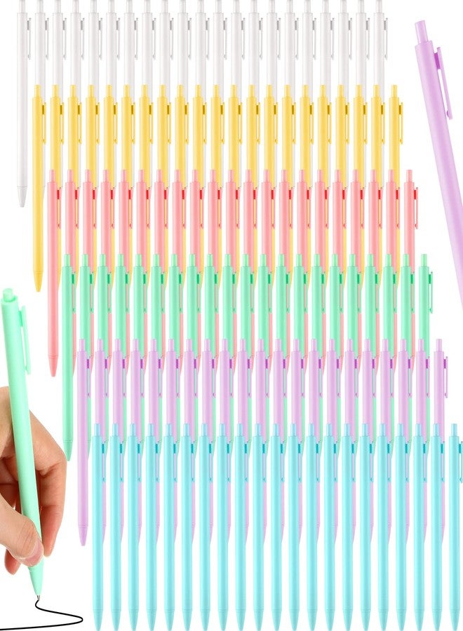 Yexiya 150 Pcs Retractable Gel Ink Pens Bulk Cute Pastel Gel Ink 0.5mm Fine Point Macaron Style Writing Cute Black Pens for Smooth Writing Journaling Taking Notes School Office Home - Image 1