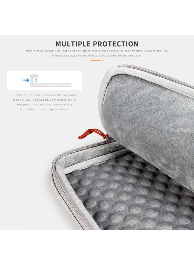 نجم ستايل حقيبة حاسوب محمول مقاس 13.3 بوصة 360 حقيبة واقية مقاومة للماء متوافقة مع MacBook Air 13 بوصة M3/M2/M1 و MacBook Pro 13 بوصة M2/M1 وأجهزة الكمبيوتر المحمولة الأخرى (فضي رمادي، 13.3 بوصة) - Image 5