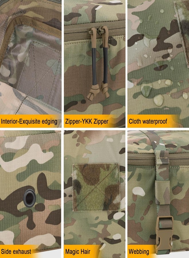 PETAC GEAR 4 PCS Tactical Modular Packing Cubes with Waterproof Material, Large Capacity Storage Bag, Easy Clean Outdoor Travel Organize Storage Pouches Bags (MC) - Image 4