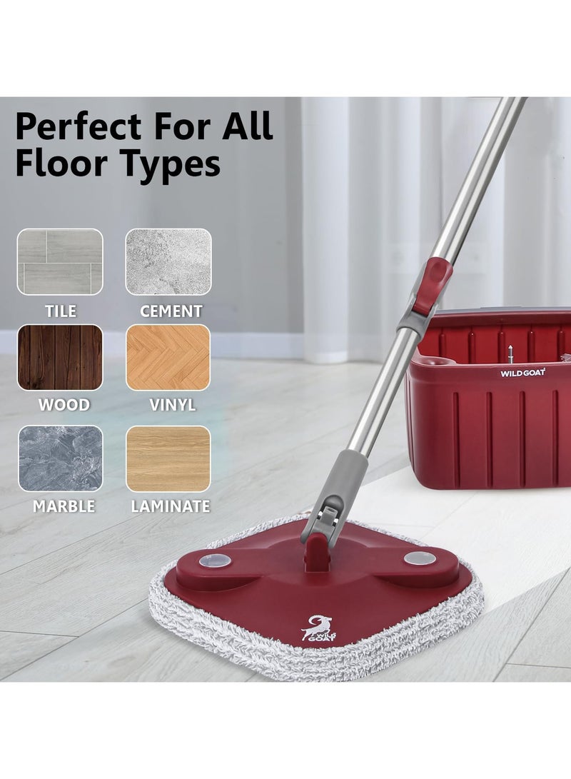 6 Packs Super Absorbent Microfiber Mop Pads for Square Mop, 9x9 Inch - Reusable  Machine Washable Up to 100 Times - Extra Thick Cleaner Pads - Square Mop Pads for Wood, Tiles  Marble - Image 5