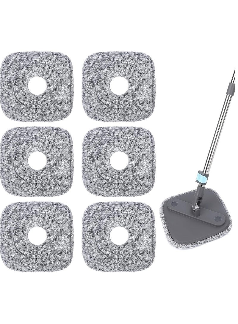 6 Packs Super Absorbent Microfiber Mop Pads for Square Mop, 9x9 Inch - Reusable  Machine Washable Up to 100 Times - Extra Thick Cleaner Pads - Square Mop Pads for Wood, Tiles  Marble - Image 1
