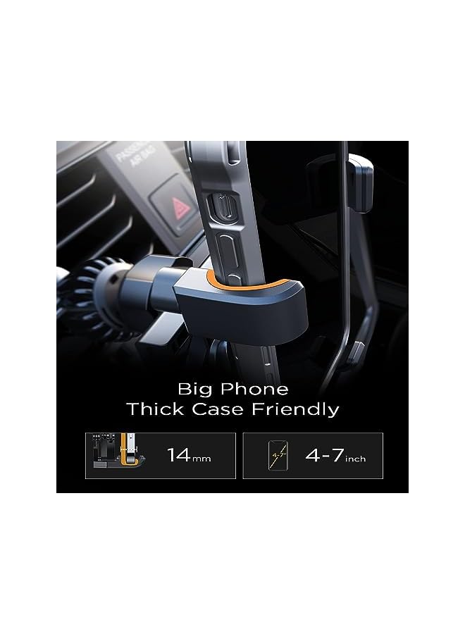 Green Tiger Gravity Phone Holder for Car, Air Vent Phone Holder with Hook Like Clips Hand Free Automatic Car Phone Mount Auto-Clamping Cell Phone Car Mount for All Smartphone - Image 5