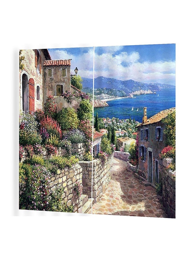 NIBEMINENT Digital 3D Print Blackout Curtains Multicolour - Image 1