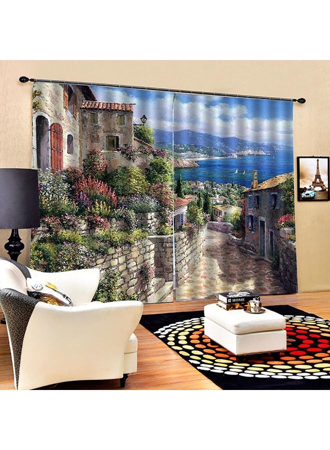 NIBEMINENT Digital 3D Print Blackout Curtains Multicolour - Image 4