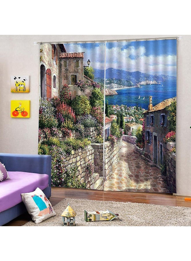 NIBEMINENT Digital 3D Print Blackout Curtains Multicolour - Image 3