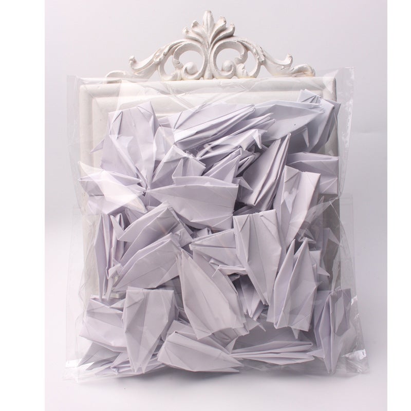 Factory Decorations Diy Handmade White Origami Paper Crane Finished Creative Paper Gifts - Image 1