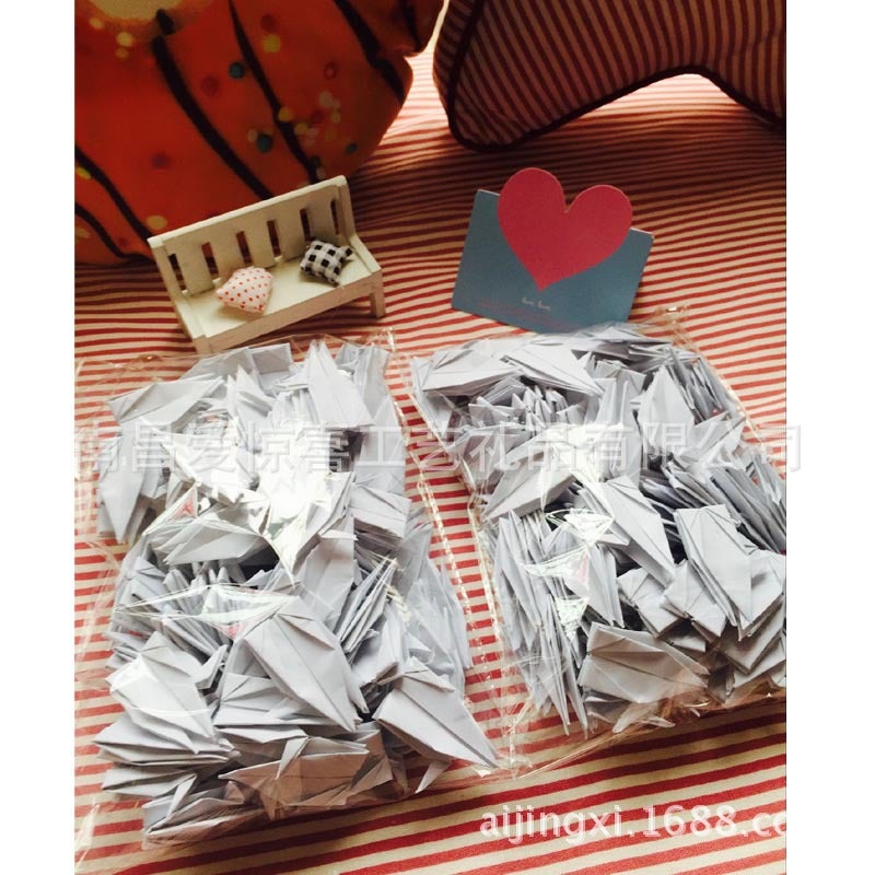 Factory Decorations Diy Handmade White Origami Paper Crane Finished Creative Paper Gifts - Image 2