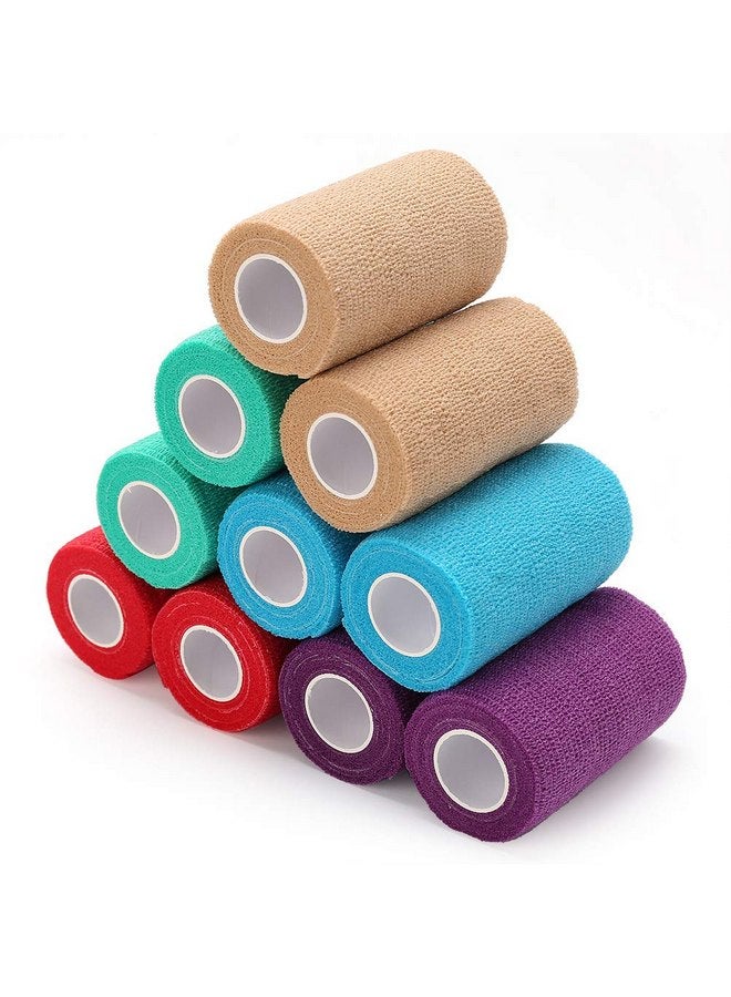 LotFancy Vet Wrap for Horses, 10 Pack, 3 inch by 5 Yards, Self Adhesive Bandage Wrap, Non-Woven Medical First Aid Tape for Pet Dog Cat Ankle Sprains & Swelling, Horse Leg Wraps - Image 1