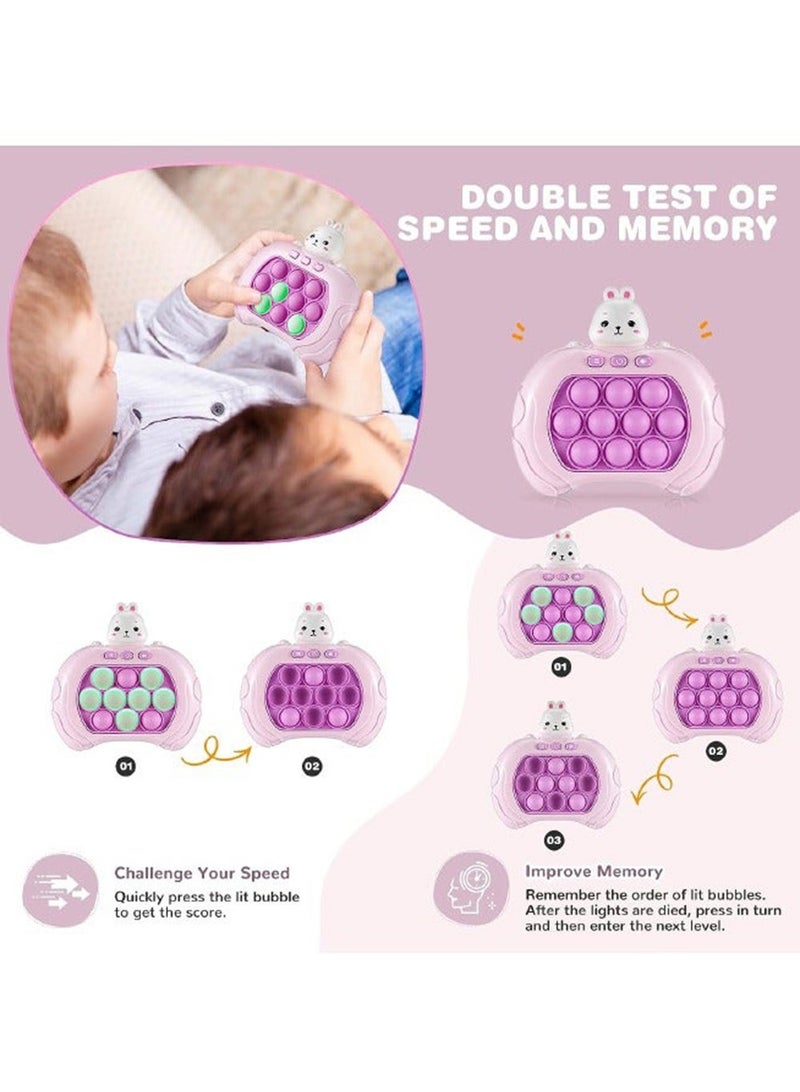 EzzySo Electronic Quick Push Light Up Pop Game Fidget Toys for Adults and Kids with Puzzle Game Machine Push Pop Bubble Fidget Sensory Toy Birthday Gifts - Image 3