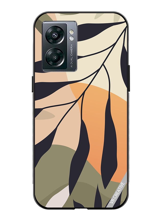 VR CREATIVE Protective Case Cover For Oppo A57 5G Leaf Tropical Design Multicolour - Image 1