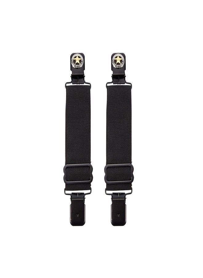 GARGOYLE BELLS Adjustable Boot Clips for Motorcycle Riding, Black Boot Straps Elastic Pant Keeper for Men & Women (Star, 2 Pairs/4Pcs), Star, 2 Pairs/4Pcs - Image 1