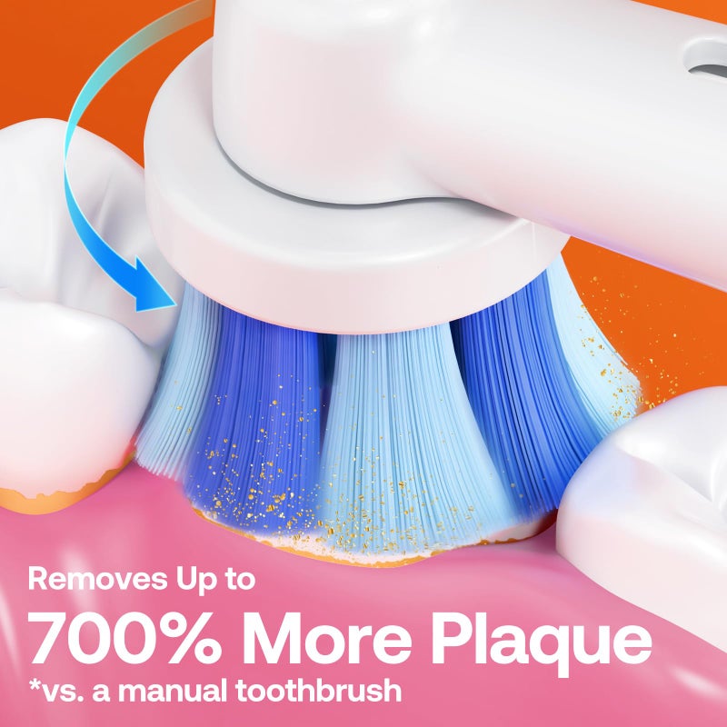 Bitvae Replacement Toothbrush Heads | Compatible with All Oral-B Braun Handles (Except iO and Sonic) | Electric Toothbrush Round Brush Heads Refill Pro 500/1000/1500/3000/3757/5000/7000/7500/8000/R2, 5 Count - Image 2