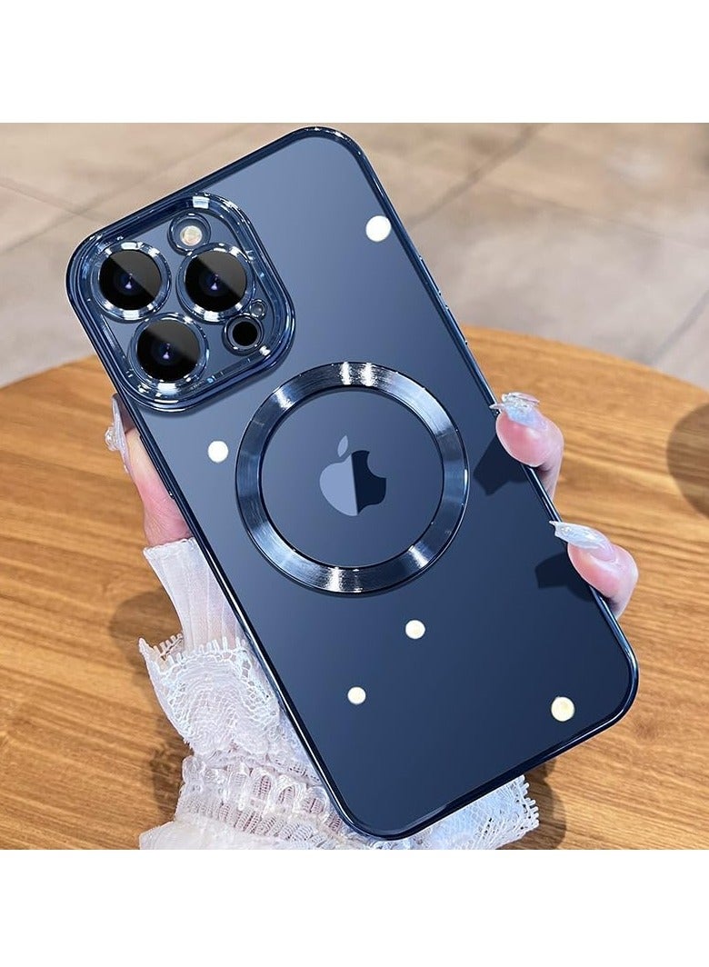 ELTRAZONE  iPhone 15 Pro Max Case with Integrated Camera Lens Protection [TOP N56 Magnets] [Military Grade Drop Protection] for Magsafe Women Men iPhone 15 Pro Max Cover Case 6.7" Blue Titanium - Image 1