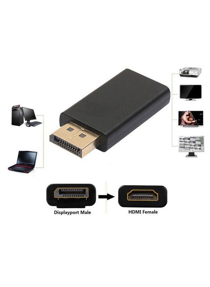 1080P HDTV PC Display Port DP Male to HDMI Female Adapter Black  - Image 4