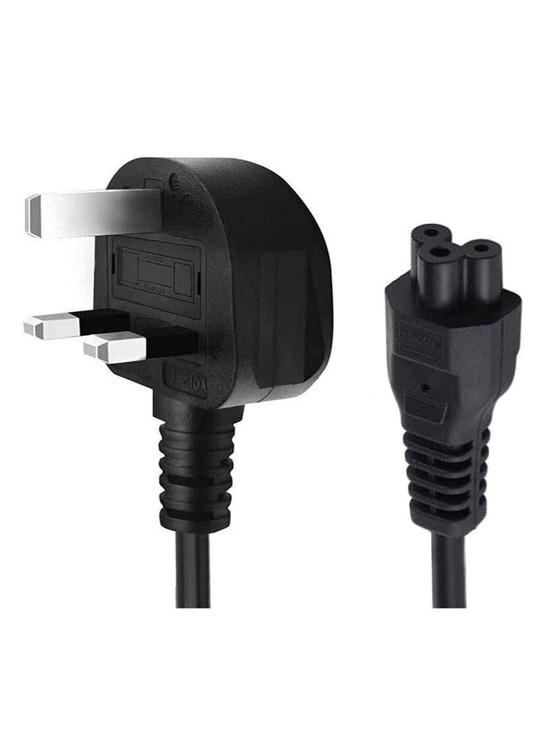 Generic - Arabic C5 Connection Power Supply Adapter Cord Mains Cable Lead UK Plug for Laptop HP Dell Acer Compaq Sony Toshiba Vaio Delta etc 1.2M Long 3 pin Connector Power Cord Mains Cable Lead - Image 1