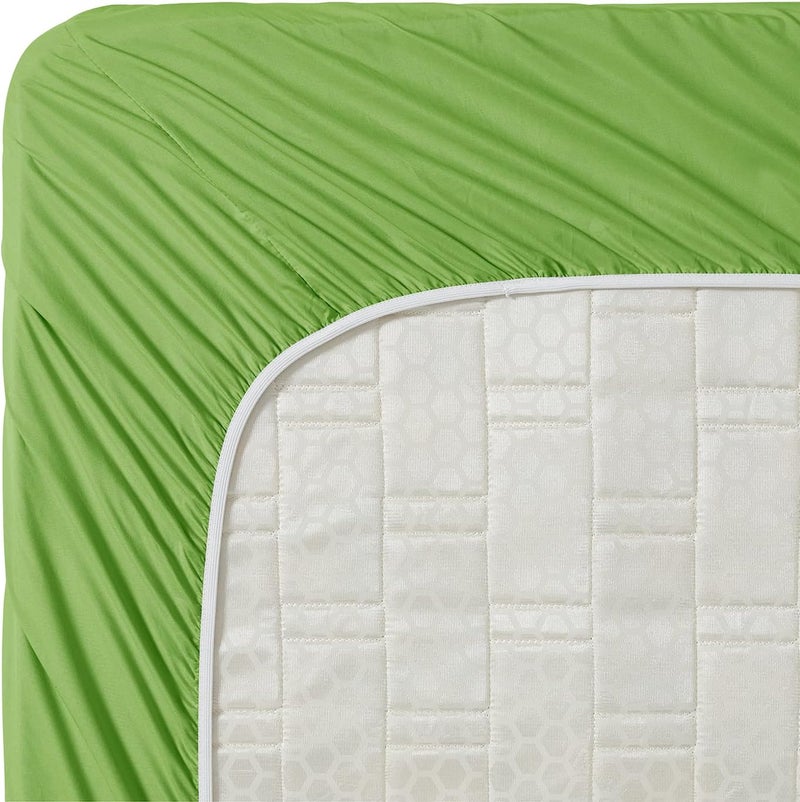 Clara Clark King Sheets Set - 4 Piece Deep Pocket Bedding for King Size Bed, Extra Soft Sheets & Pillowcases, Garden Green - Image 4