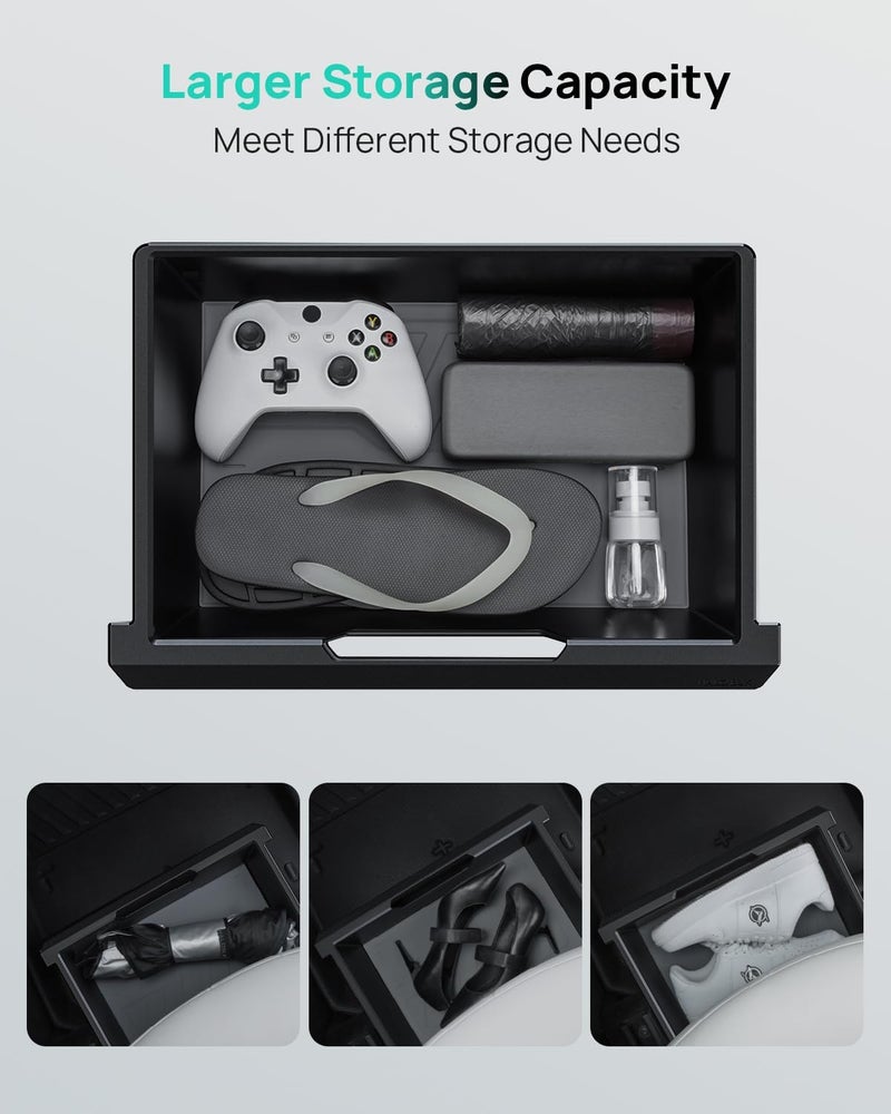 HALOBLK 2 Pack Waterproof Under Seat Storage Box Organizer for Tesla Model Y - Image 5
