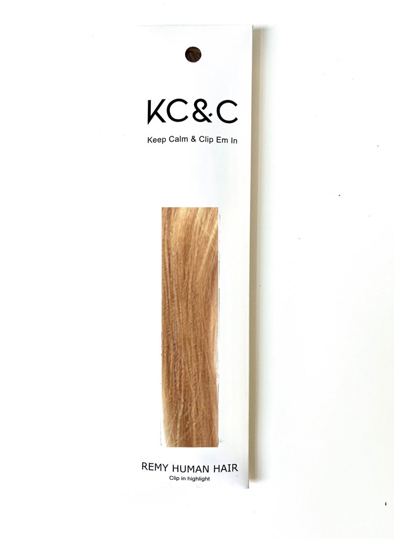 Keep Calm and Clip Em In Dirty Blonde Highlight Clip-in Extension  - Image 1