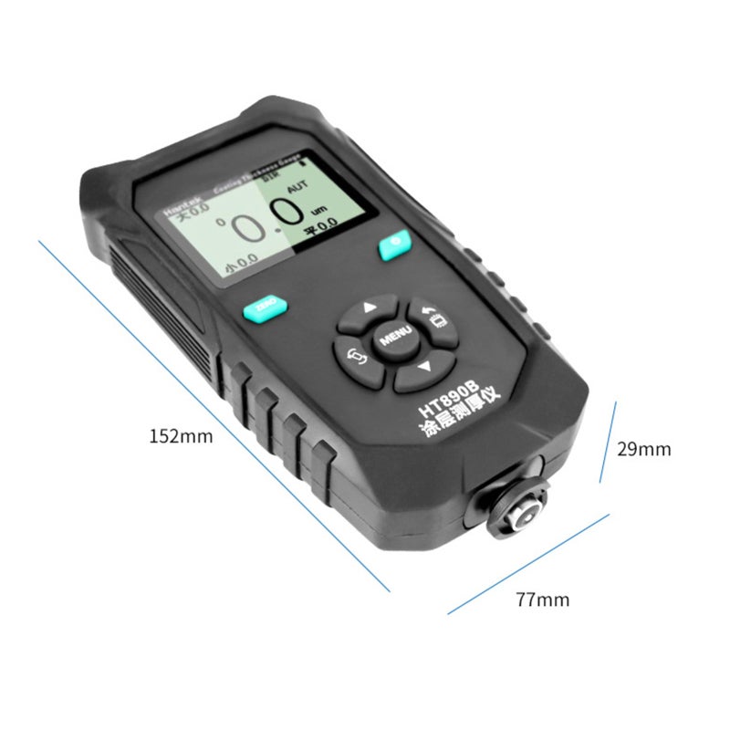 Hantek Coating Thickness Gauge Black: High-sensitive Probe - Dual Measuring Principles & Calibration Functions Thickness Meter for Industrial Coating Inspection & Automotive Paint Testing - Image 2