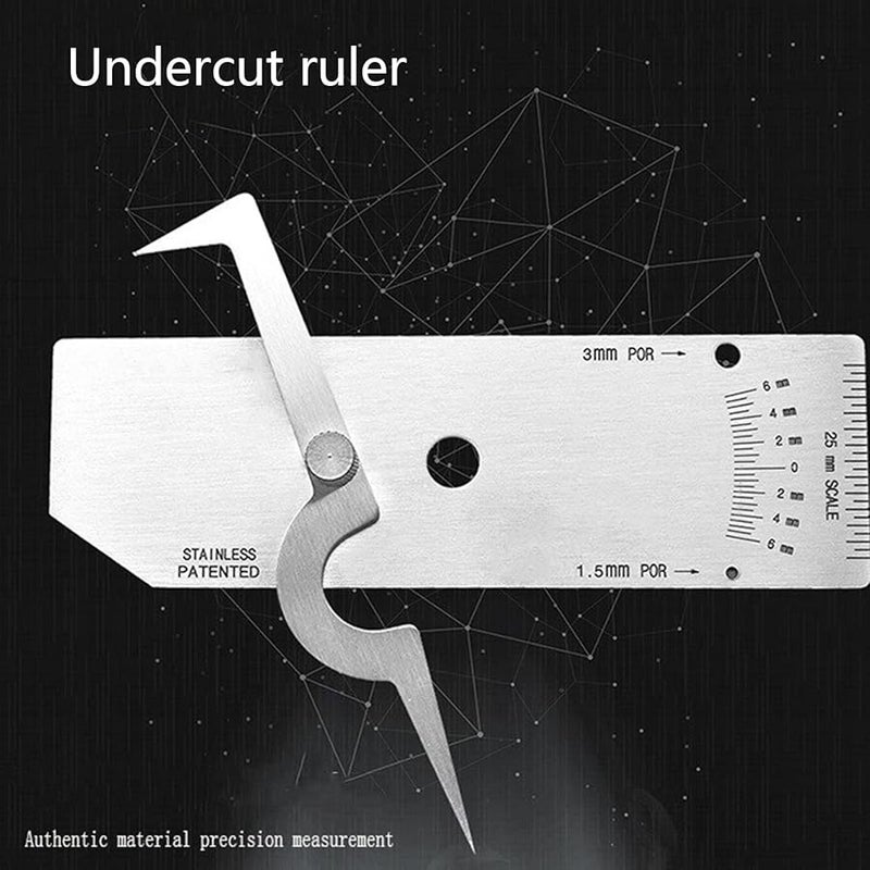 Welding Gauge Inspection Tool Type A Color Stainless Steel Ruler Fillet Crown Height Tester Metric Edge - Image 3