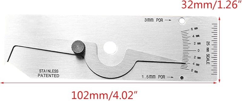 Welding Gauge Inspection Tool Type A Color Stainless Steel Ruler Fillet Crown Height Tester Metric Edge - Image 5