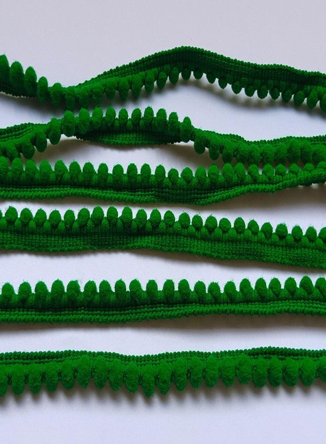MONIDOOR Mini Pom Pom Trim 8 Yards 5mm Ball Fringe Trim for Sewing Accessory Decoration DIY Crafts (Green 1702) - Image 4