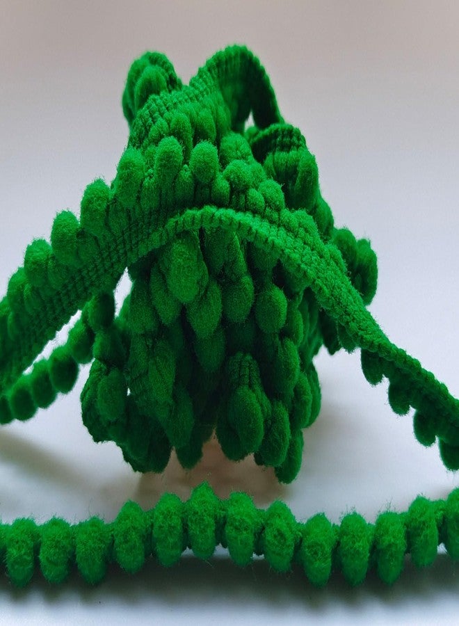 MONIDOOR Mini Pom Pom Trim 8 Yards 5mm Ball Fringe Trim for Sewing Accessory Decoration DIY Crafts (Green 1702) - Image 3