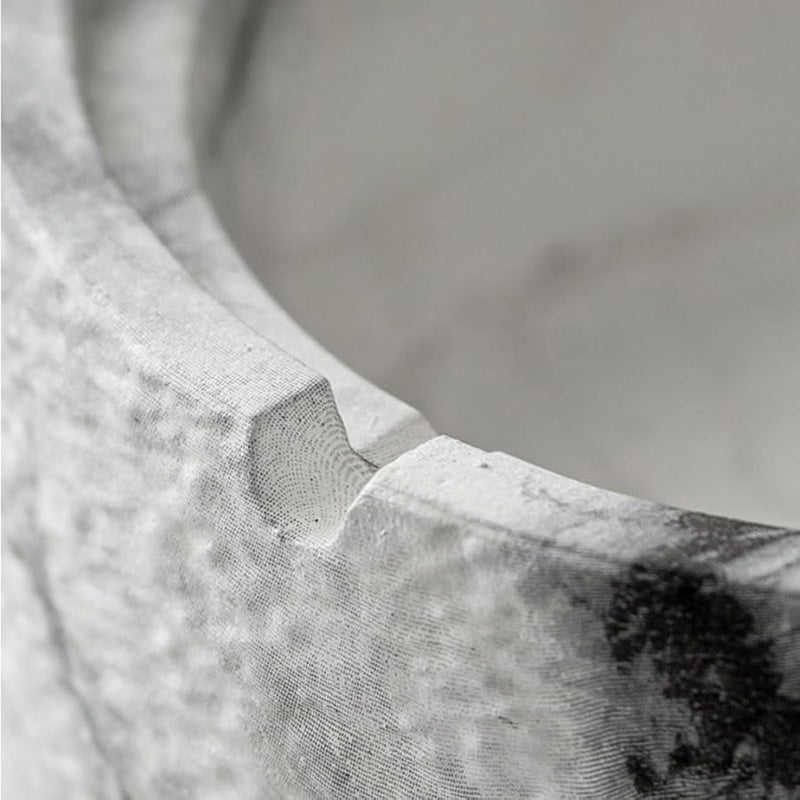 منفضة سجائر ذات ملمس رخامي مع غطاء للمكتب المنزل الفندق الفناء اللون أ - Image 4