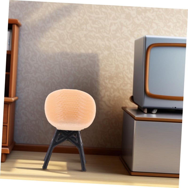 Miniature Rattan Chair 1 12 Scale Dollhouse Furniture for Balcony Scene Decoration - Image 5