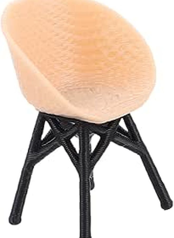 Miniature Rattan Chair 1 12 Scale Dollhouse Furniture for Balcony Scene Decoration - Image 1